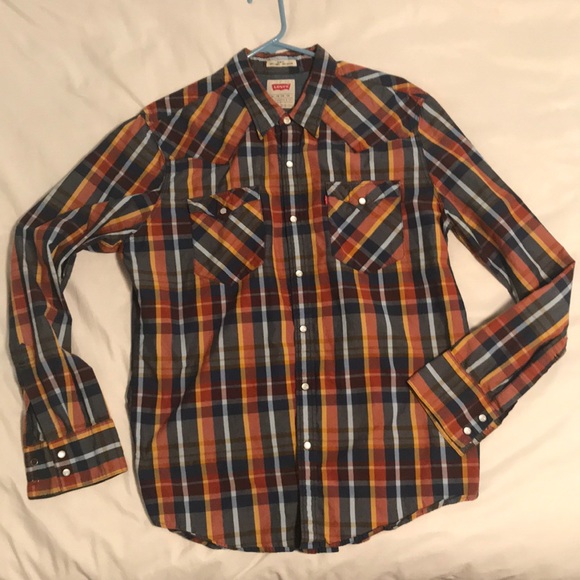 Levi’s cowboy style snap button shirt - Picture 1 of 4
